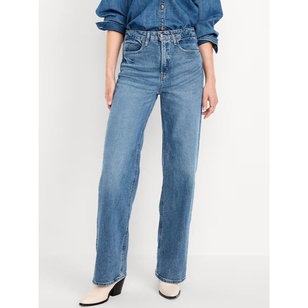 NWT Old Navy Extra High-Rise Sky-Hi Wide Leg Secret-Smooth Pockets Size 8R